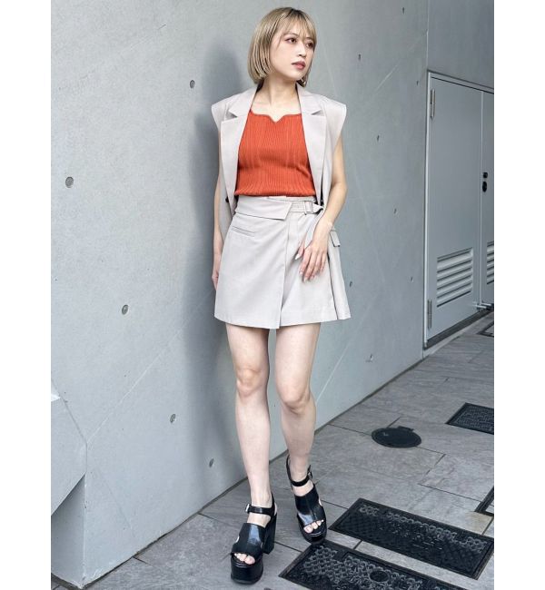 MURUA「スクエアキーネックニットタンク」|タンクトップ|