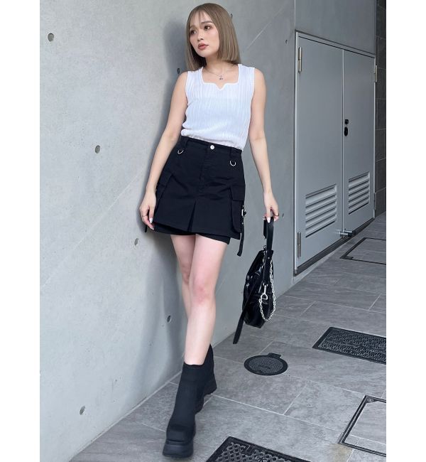 MURUA「スクエアキーネックニットタンク」|タンクトップ|