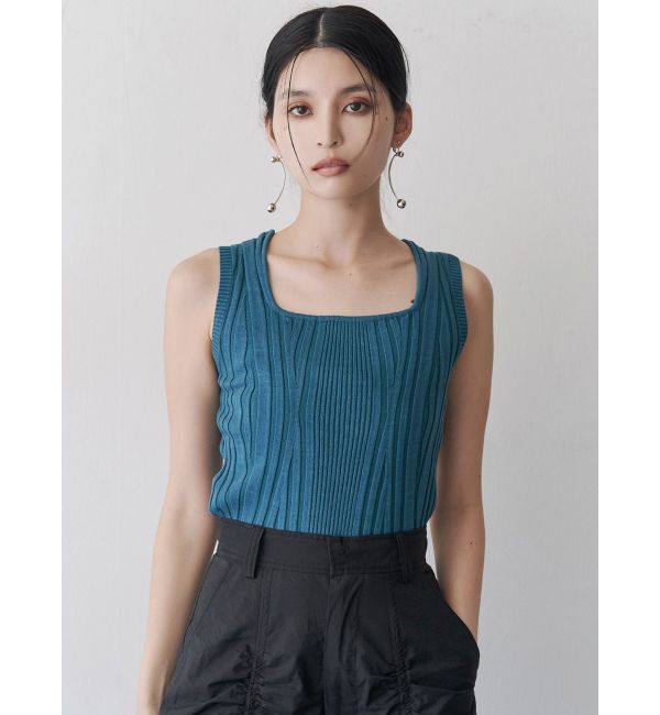 MURUA「スクエアキーネックニットタンク」|タンクトップ|