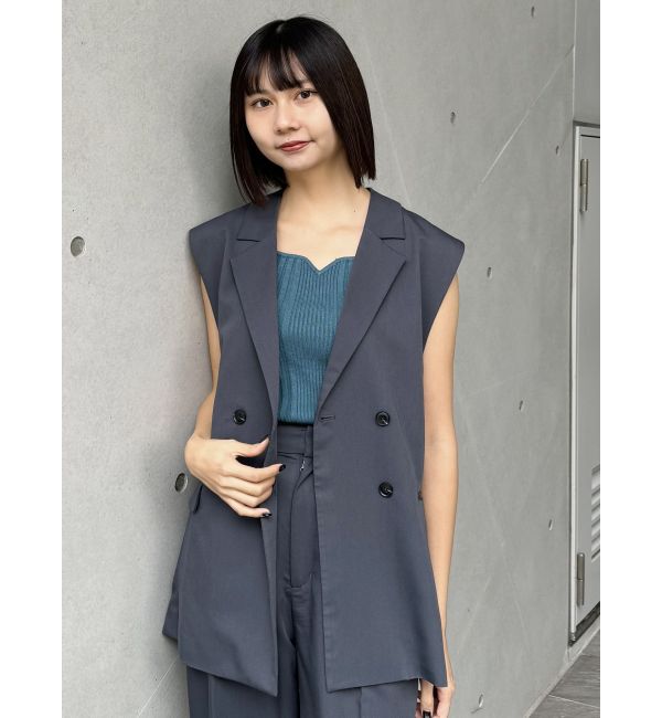 MURUA「スクエアキーネックニットタンク」|タンクトップ|