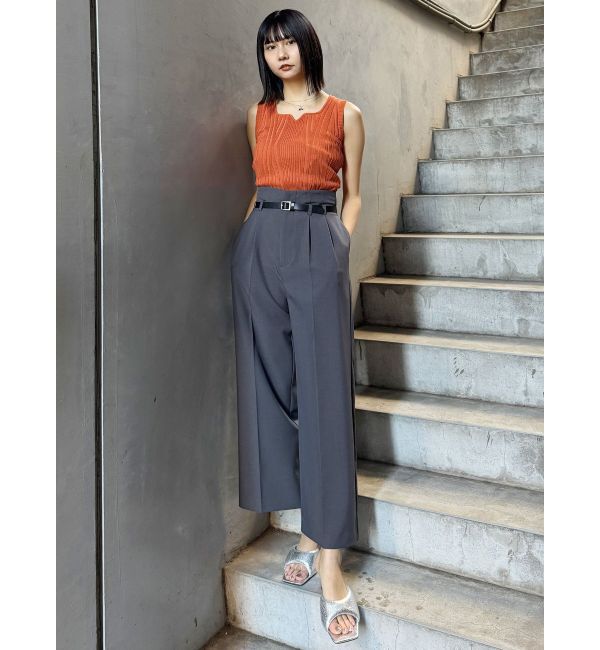 MURUA「スクエアキーネックニットタンク」|タンクトップ|