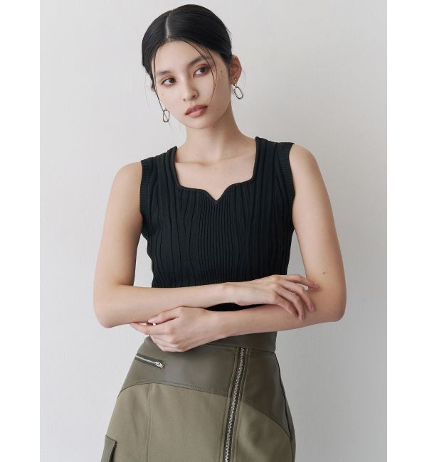 MURUA「スクエアキーネックニットタンク」|タンクトップ|