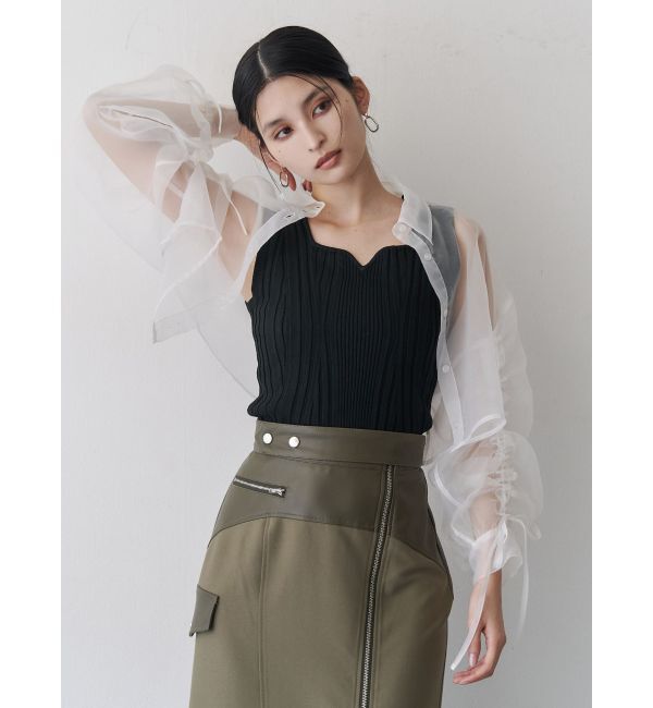 MURUA「スクエアキーネックニットタンク」|タンクトップ|