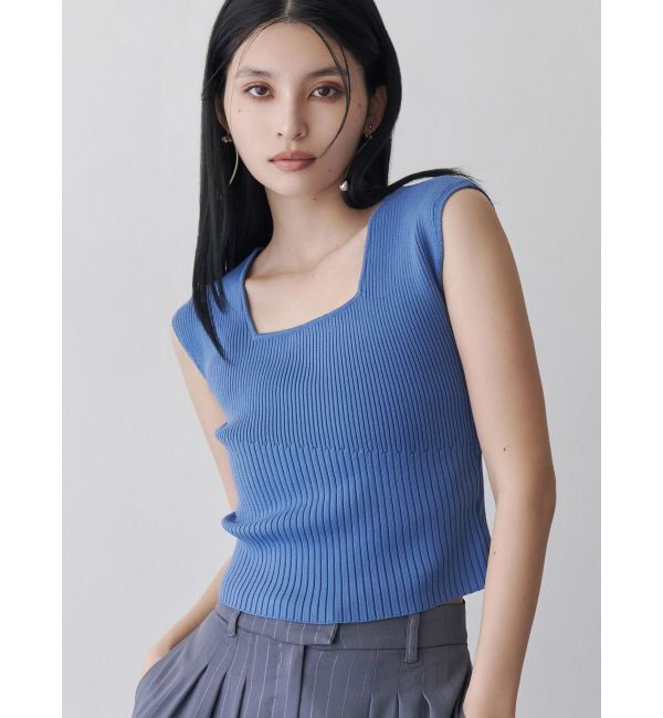 MURUA「2wayフレンチスリーブニット」|ニット・セーター|ブルー
