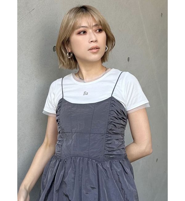 MURUA「チュールトリムコンパクトTシャツ」|Tシャツ・カットソー|