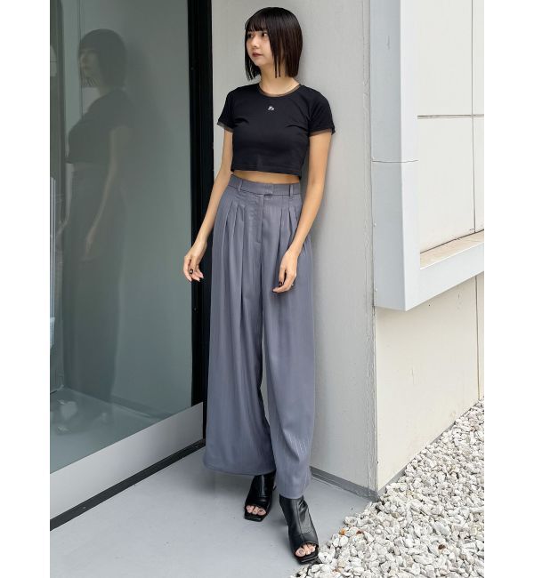 MURUA「チュールトリムコンパクトTシャツ」|Tシャツ・カットソー|