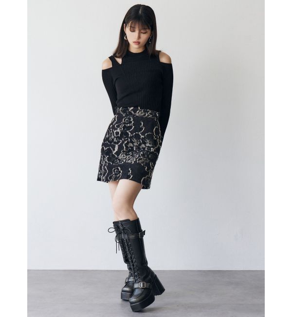 MURUA「ゴブランジャガードミニスカート」|スカート|