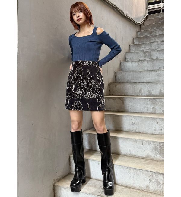 MURUA「ゴブランジャガードミニスカート」|スカート|