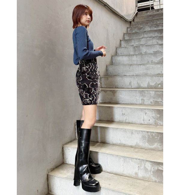 MURUA「ゴブランジャガードミニスカート」|スカート|