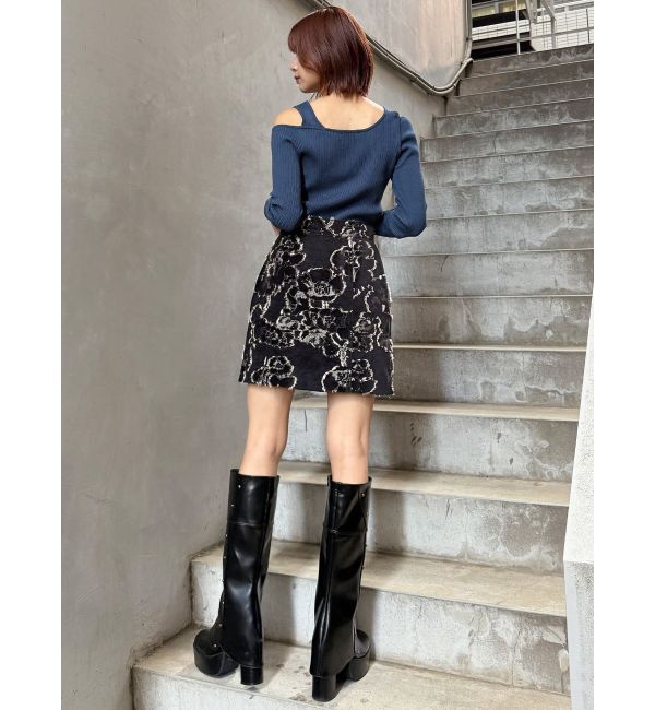 MURUA「ゴブランジャガードミニスカート」|スカート|