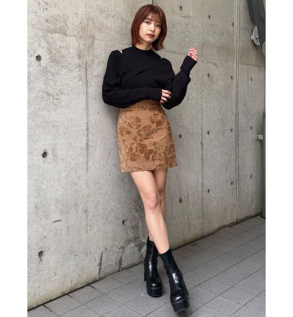 MURUA「ゴブランジャガードミニスカート」|スカート|