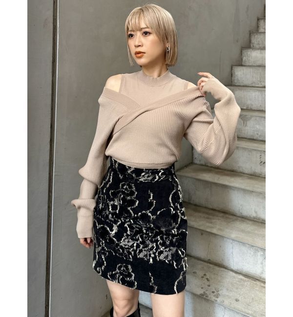MURUA「ゴブランジャガードミニスカート」|スカート|