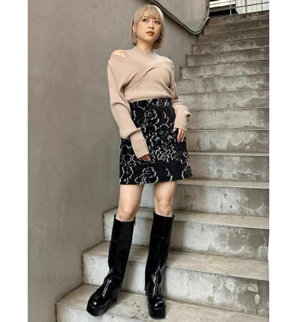 MURUA「ゴブランジャガードミニスカート」|スカート|