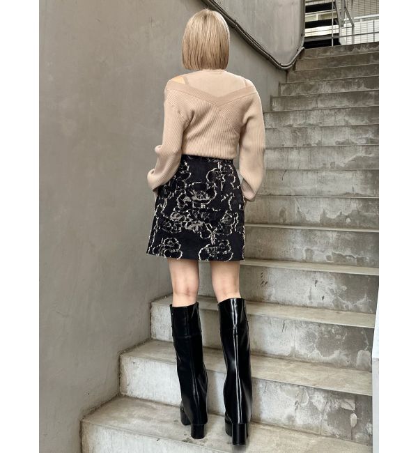 MURUA「ゴブランジャガードミニスカート」|スカート|