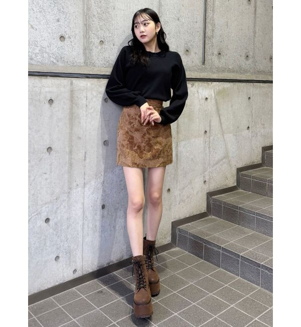 MURUA「ゴブランジャガードミニスカート」|スカート|