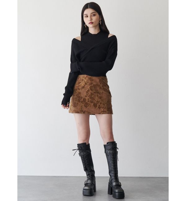 MURUA「ゴブランジャガードミニスカート」|スカート|