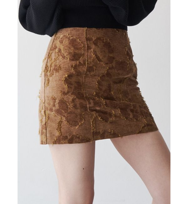 MURUA「ゴブランジャガードミニスカート」|スカート|キャメル