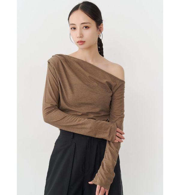 MURUA「ドレープワンショルトップス」|Tシャツ・カットソー|
