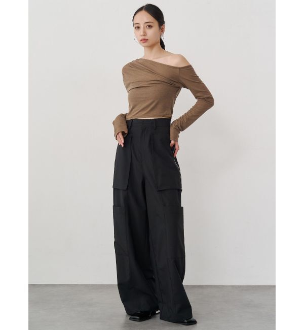 MURUA「ドレープワンショルトップス」|Tシャツ・カットソー|