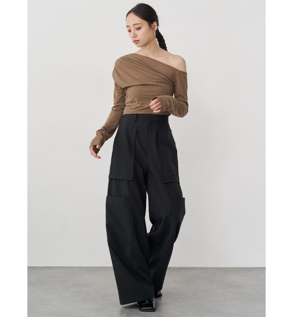 MURUA「ドレープワンショルトップス」|Tシャツ・カットソー|