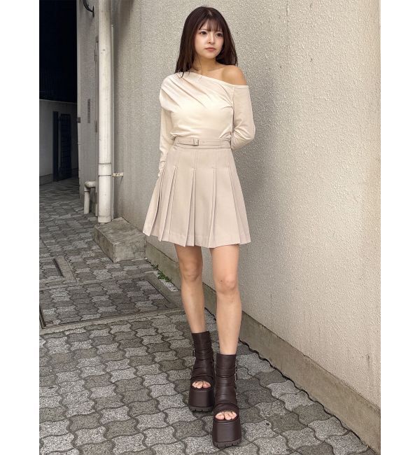 MURUA「ドレープワンショルトップス」|Tシャツ・カットソー|