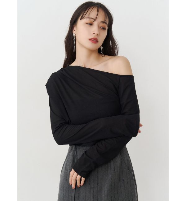 MURUA「ドレープワンショルトップス」|Tシャツ・カットソー|