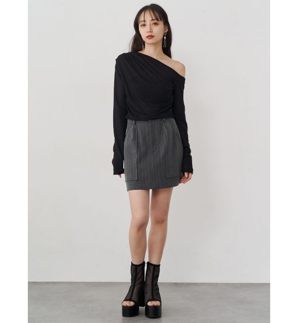 MURUA「ドレープワンショルトップス」|Tシャツ・カットソー|