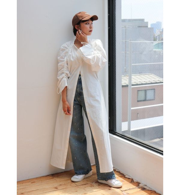 Ungrid「スリーブギャザーワンピース」|ワンピース|