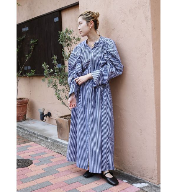 Ungrid「スリーブギャザーワンピース」|ワンピース|