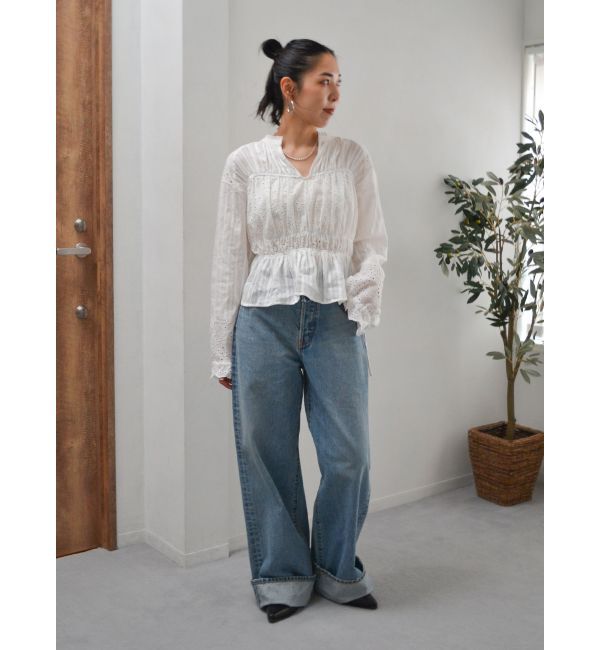 Ungrid「カットワークレースコンビブラウス」|シャツ・ブラウス|