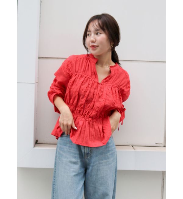 Ungrid「カットワークレースコンビブラウス」|シャツ・ブラウス|