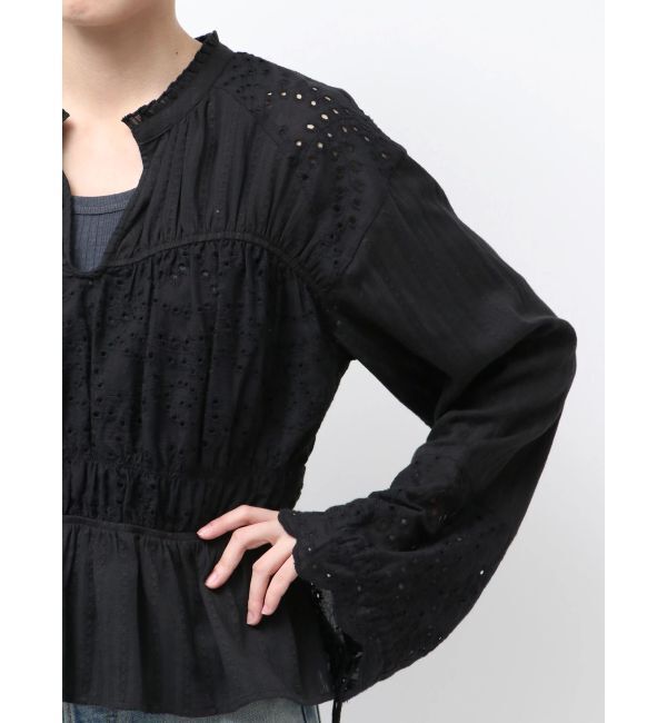 Ungrid「カットワークレースコンビブラウス」|シャツ・ブラウス|