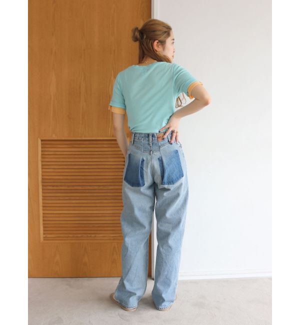 Ungrid「リメイクデザインルーズデニム」|デニム|
