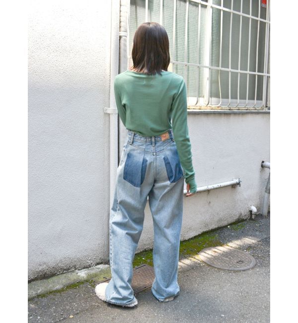Ungrid「リメイクデザインルーズデニム」|デニム|