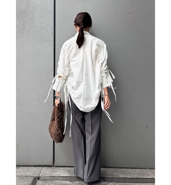 Ungrid「ギャザーデザインルーズシャツ」|シャツ・ブラウス|