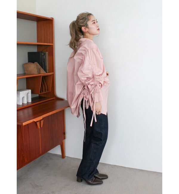 Ungrid「ギャザーデザインルーズシャツ」|シャツ・ブラウス|