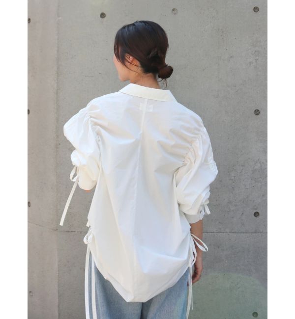 Ungrid「ギャザーデザインルーズシャツ」|シャツ・ブラウス|