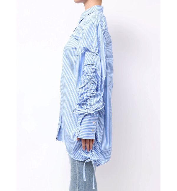 Ungrid「ギャザーデザインルーズシャツ」|シャツ・ブラウス|