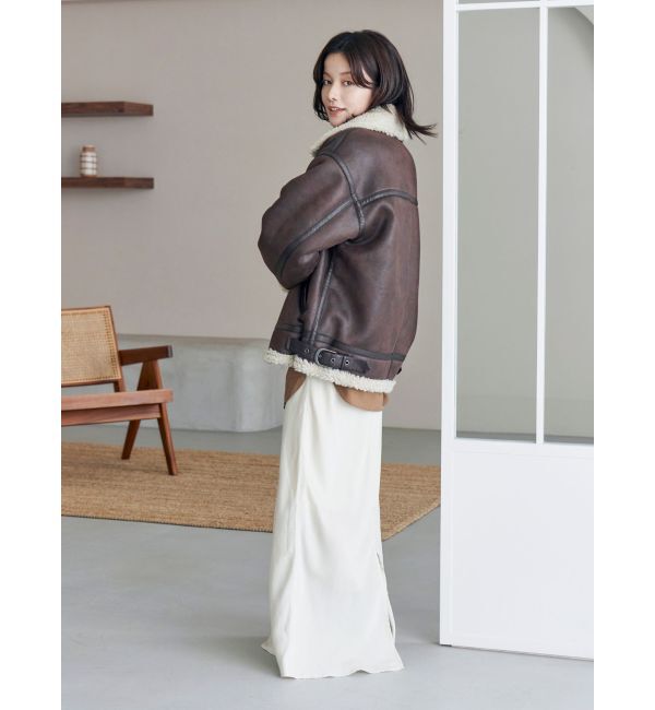 Ungrid「サテンフレアスカート」|スカート|