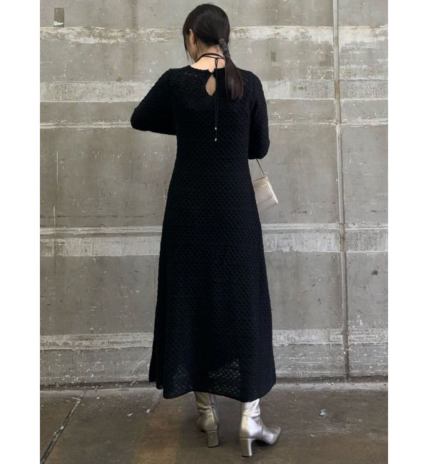 LAGUNAMOON「ダイヤパターンモヘヤニットワンピース」|ワンピース|