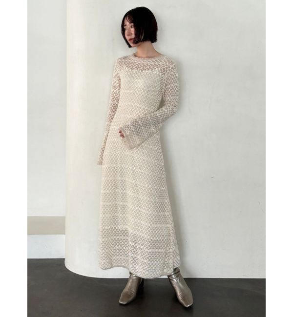 LAGUNAMOON「ダイヤパターンモヘヤニットワンピース」|ワンピース|