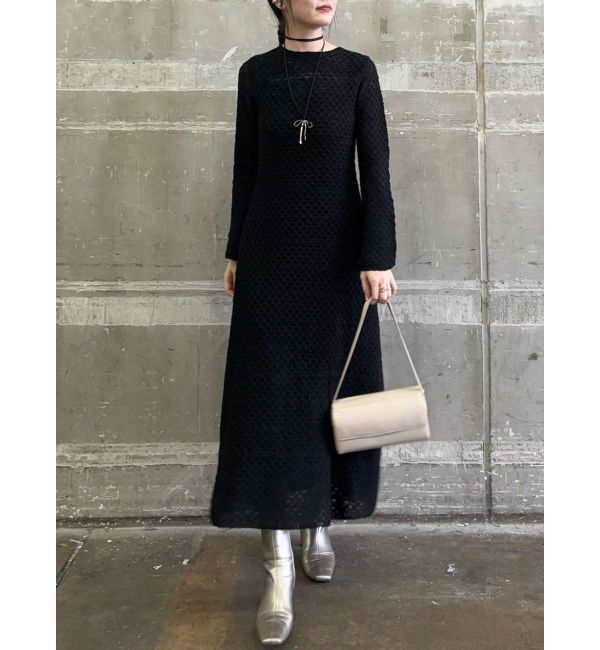 LAGUNAMOON「ダイヤパターンモヘヤニットワンピース」|ワンピース|