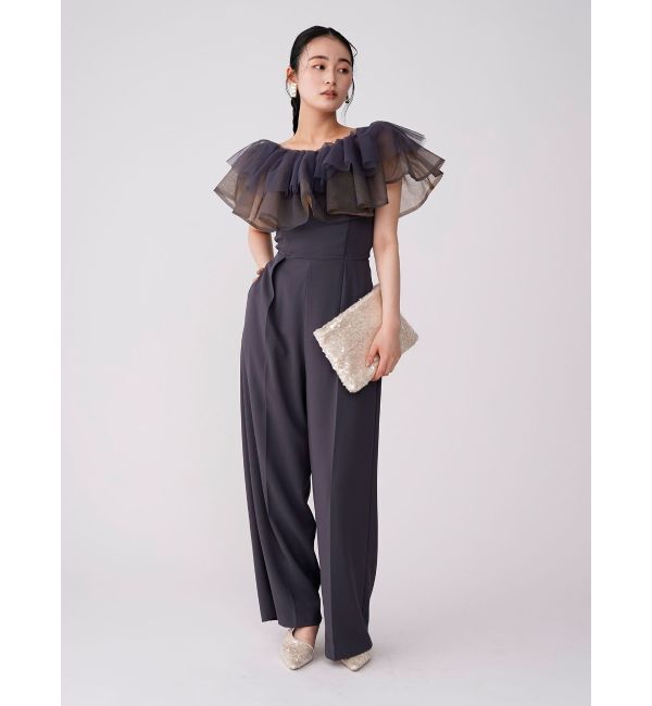 LAGUNAMOON「LADYチュールカラーベアパンツドレス」|ドレス|