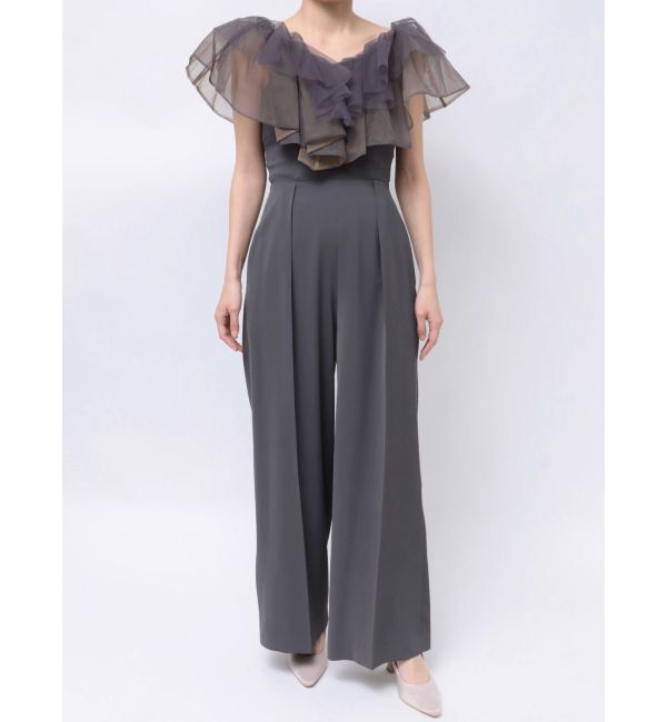 LAGUNAMOON「LADYチュールカラーベアパンツドレス」|ドレス|