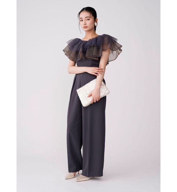 LAGUNAMOON「LADYチュールカラーベアパンツドレス」|ドレス|