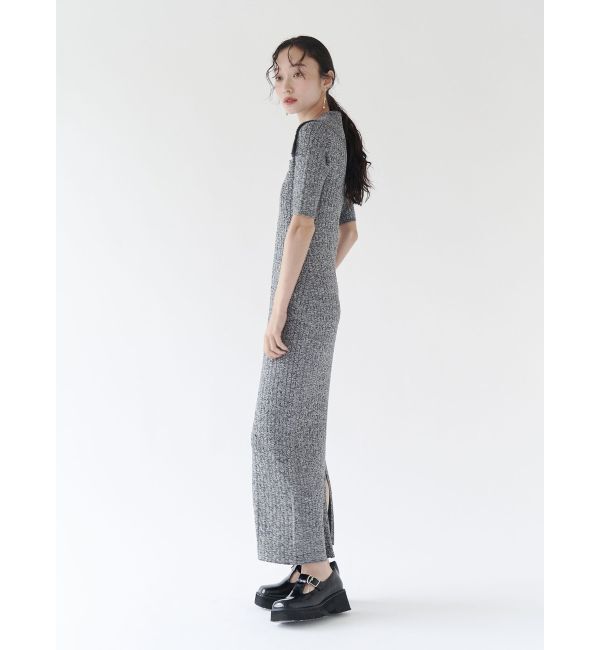 LAGUNAMOON「【POLO BCSコラボ】カラーネックメランジケーブルニットワンピース」|ワンピース|