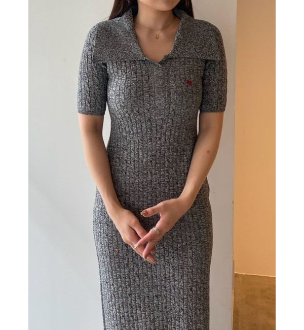 LAGUNAMOON「【POLO BCSコラボ】カラーネックメランジケーブルニットワンピース」|ワンピース|