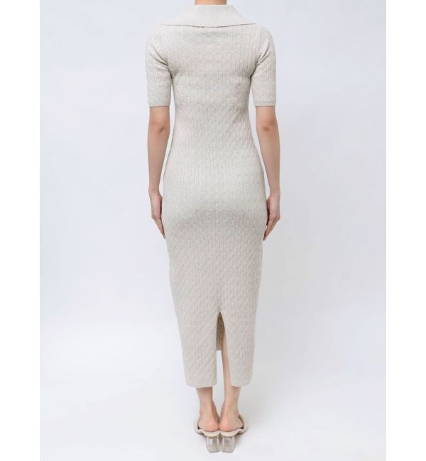 LAGUNAMOON「【POLO BCSコラボ】カラーネックメランジケーブルニットワンピース」|ワンピース|