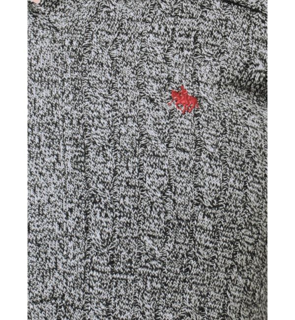 LAGUNAMOON「【POLO BCSコラボ】カラーネックメランジケーブルニットワンピース」|ワンピース|