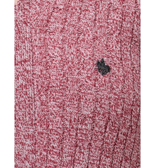 LAGUNAMOON「【POLO BCSコラボ】カラーネックメランジケーブルニットワンピース」|ワンピース|